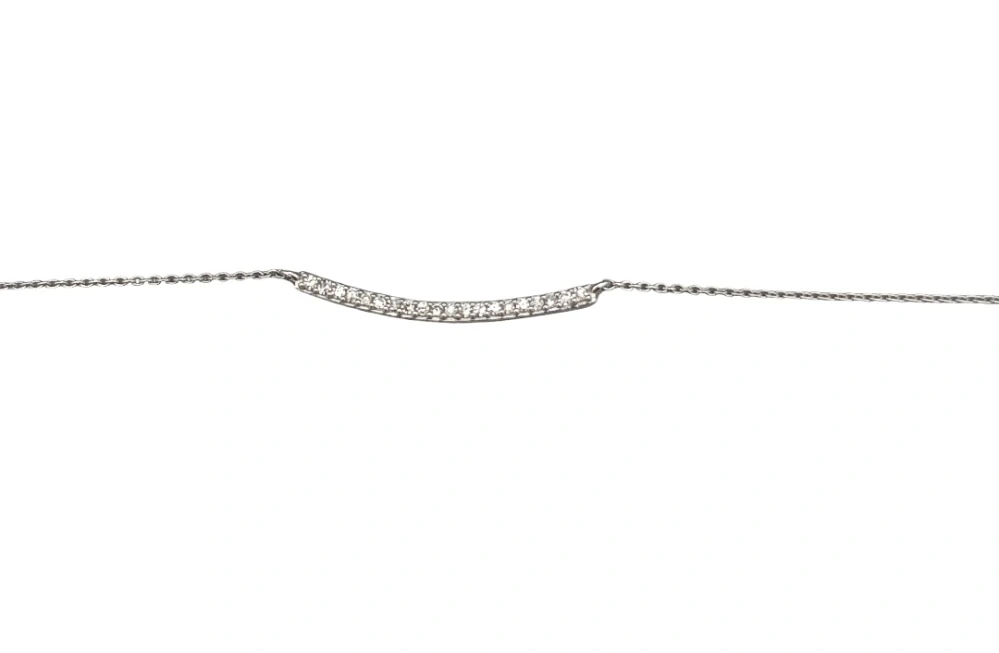 Zlatý náhrdelník s diamanty 1,15g, 42 a 45 cm
