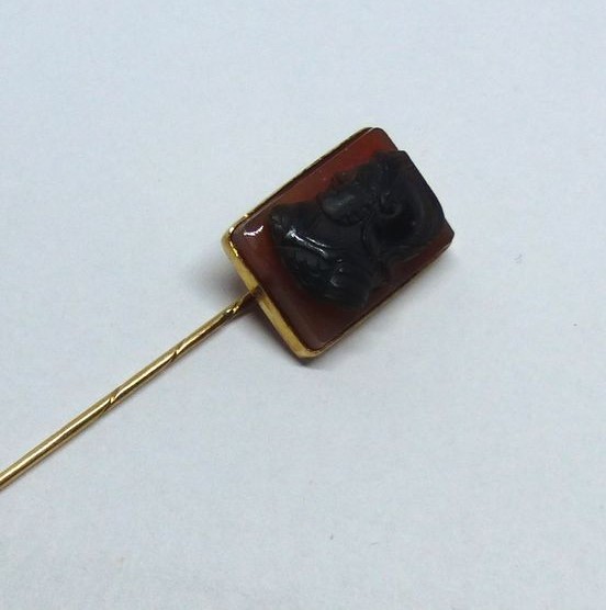 Zlatá jehlice 3,85g karneol