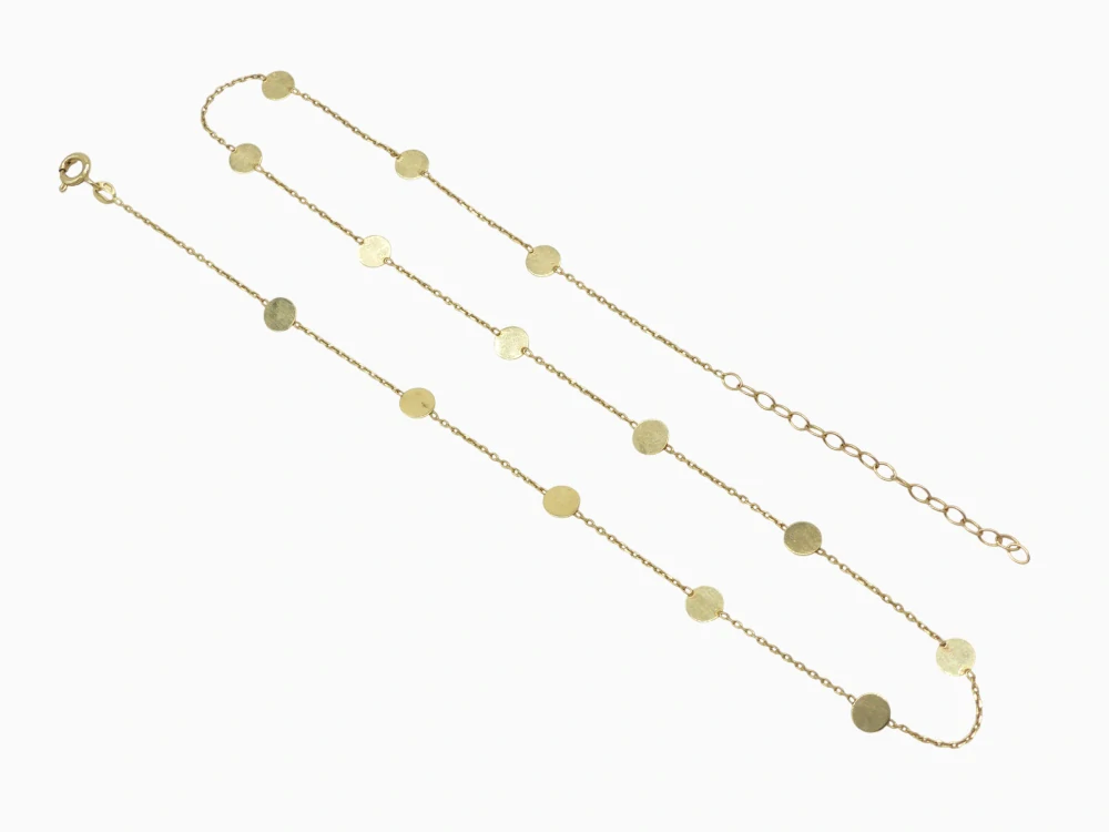 Zlatý řetízek 2,45g délka 40,5-45 cm