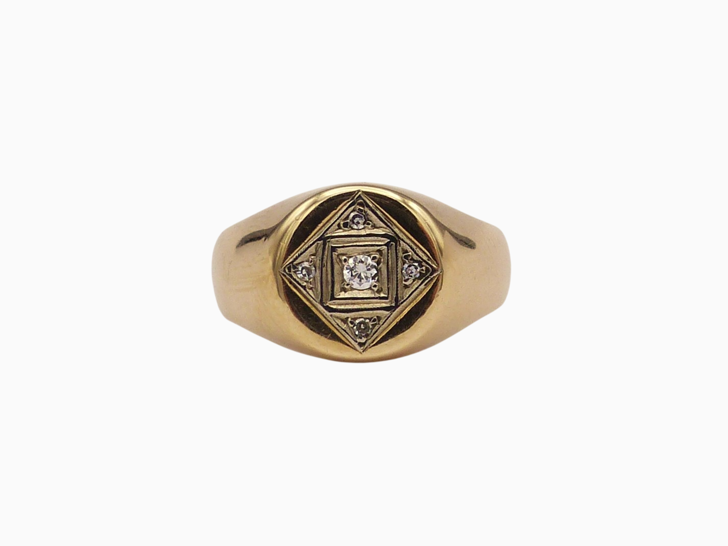 Zlatý pánský prsten s diamanty 5,64g velikost 60
