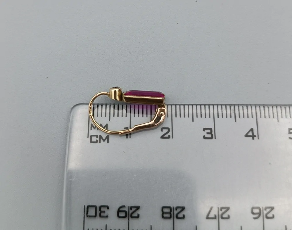 Zlaté náušnice 2,50g, zapínání na patent