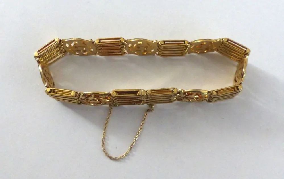 Zlatý náramek 28,25g, délka cca 18,5cm