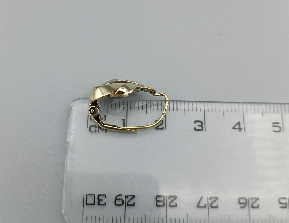 Zlaté náušnice 3,60g, zapínání na patent