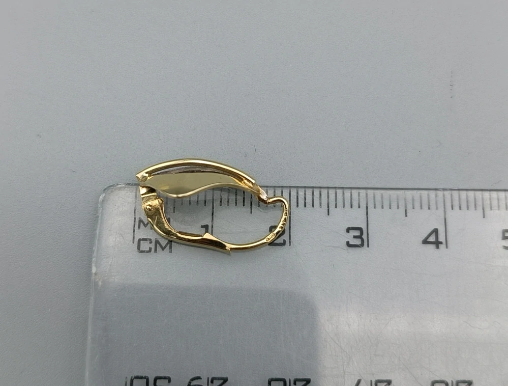 Zlaté náušnice 2,75g, zapínání na patent