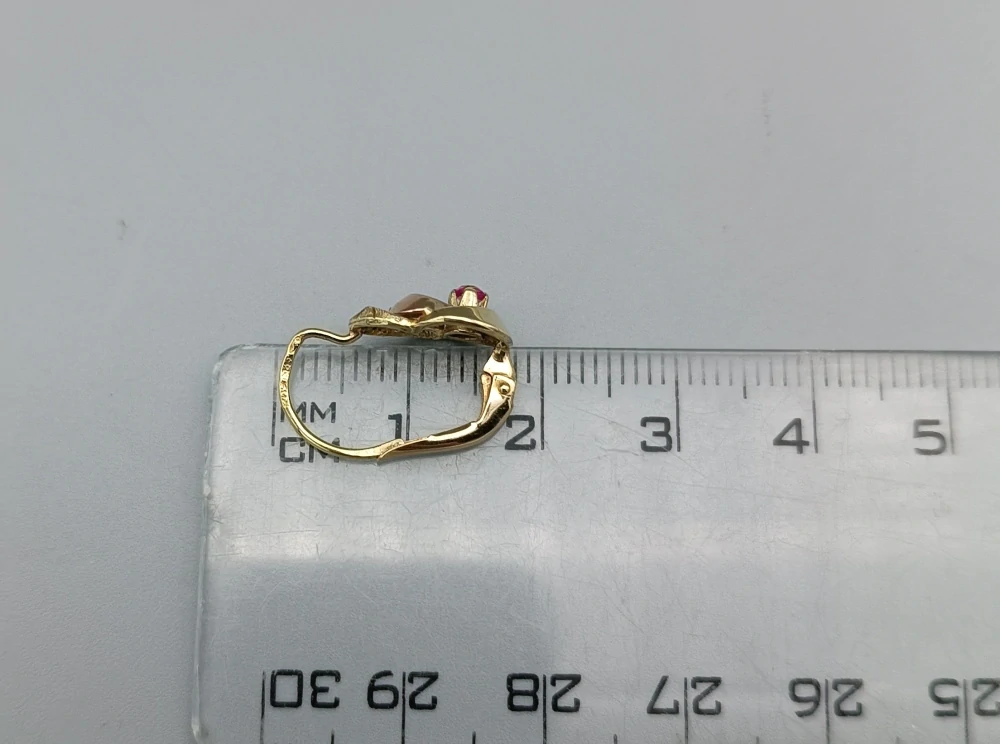 Zlaté náušnice 2,15g, zapínání na patent