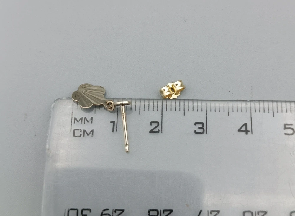 Zlaté náušnice 1,15g, zapínání na puzetu
