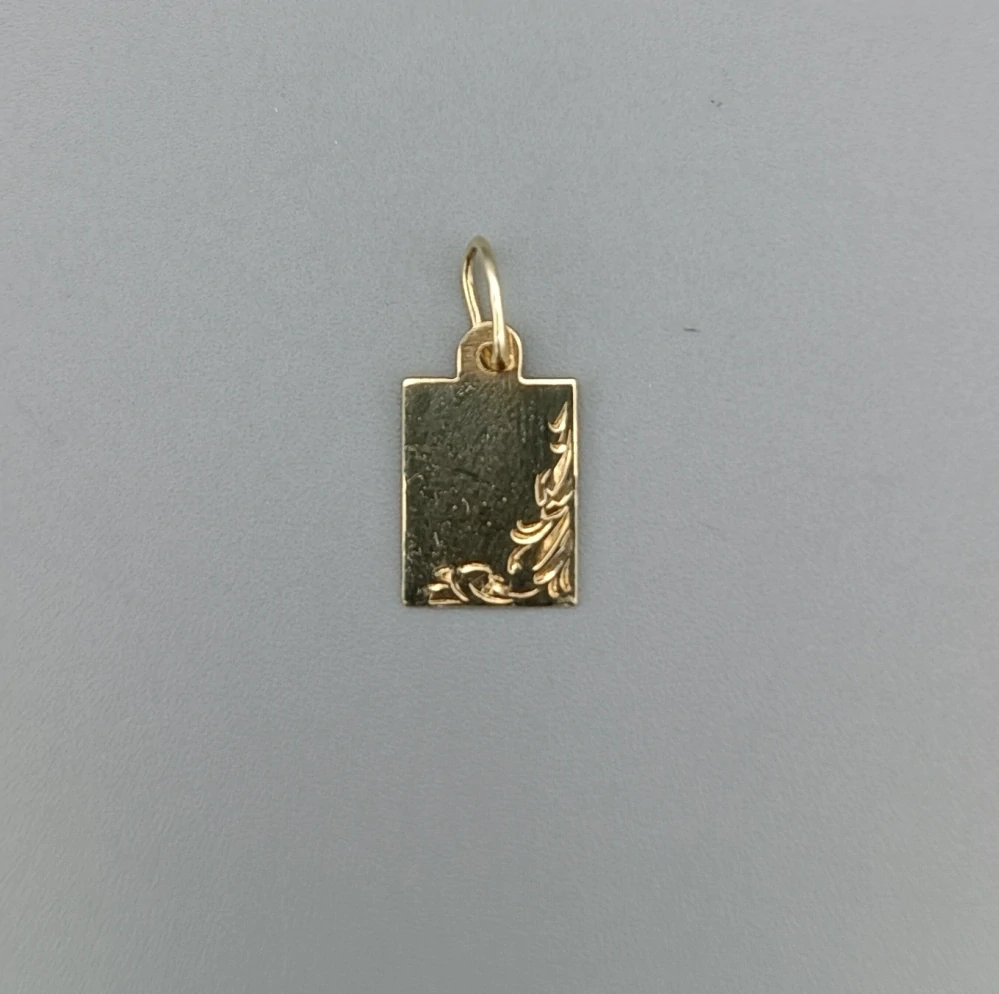 Zlatý přívěsek 0,40g, destička