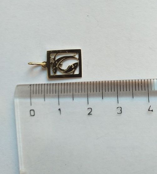 Zlatý přívěsek 0,65g Ryby
