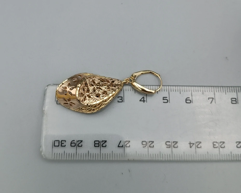 Zlaté náušnice 7,30g, zapínání na patent