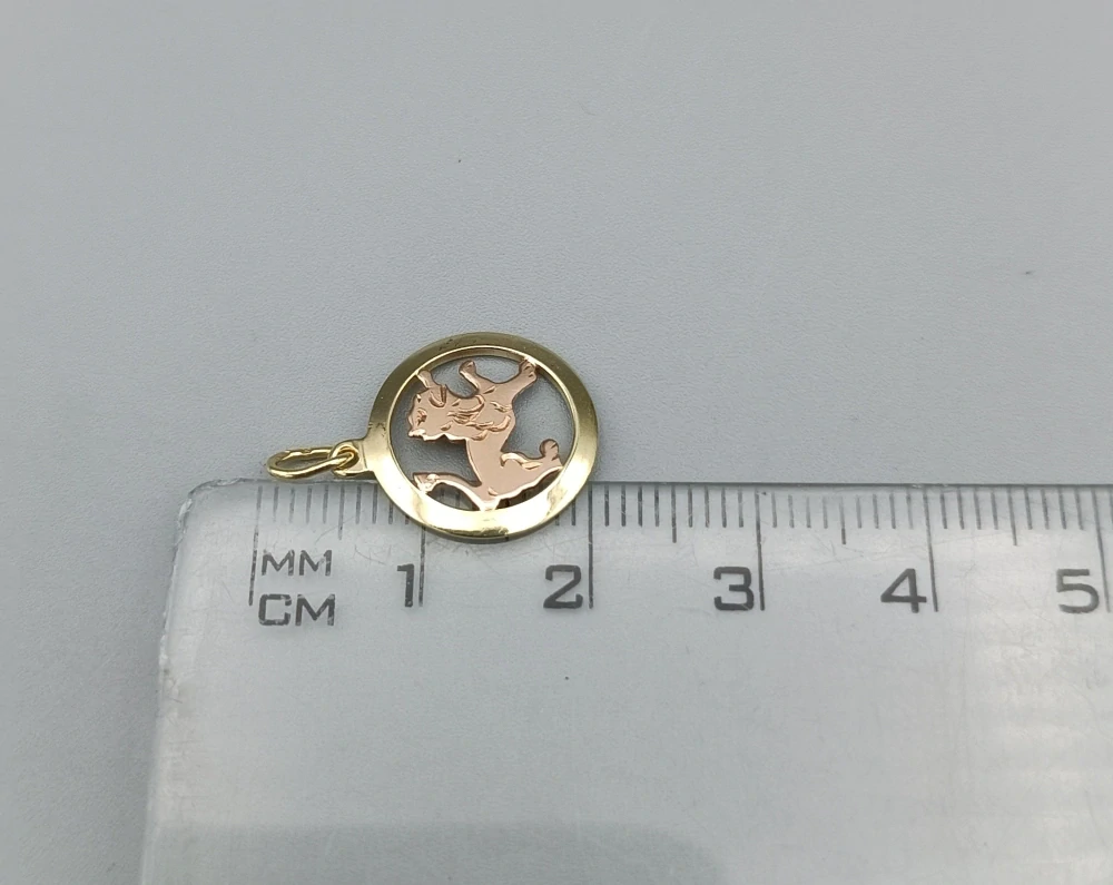 Zlatý přívěsek 0,95g, Lev