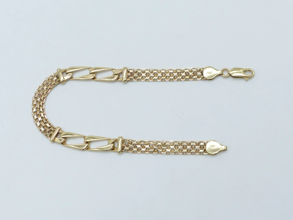 Zlatý náramek 8,35g délka 19,5 cm