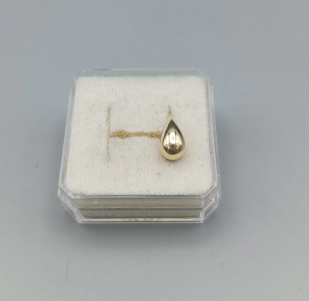 Zlatá náušnice 0,70g, 1ks zapínání na patent