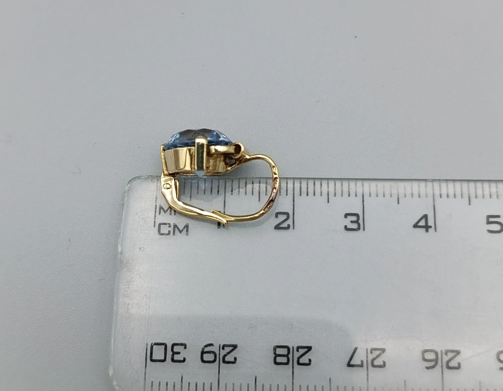 Zlaté náušnice 4,50g, zapínání na patent
