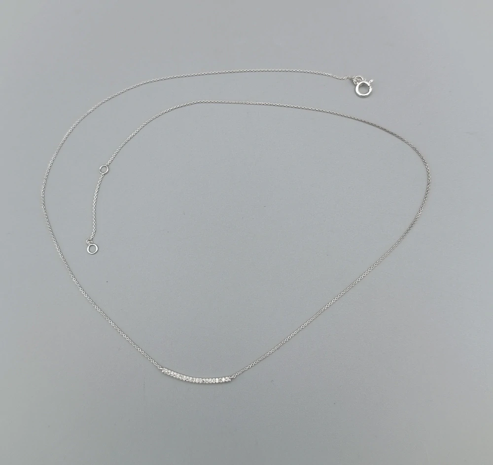 Zlatý náhrdelník s diamanty 1,15g, 42 a 45 cm