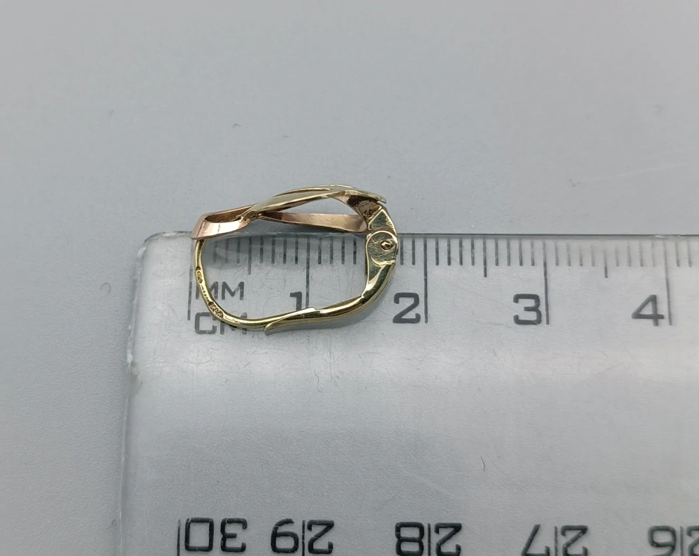 Zlaté náušnice 1,95g, zapínání na patent