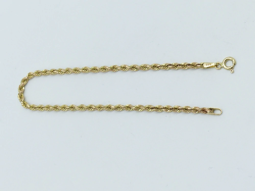 Zlatý náramek 1,60g délka 19 cm