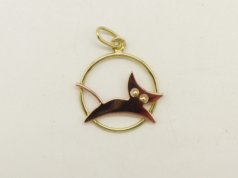 Zlatý přívěsek 0,80g kočka