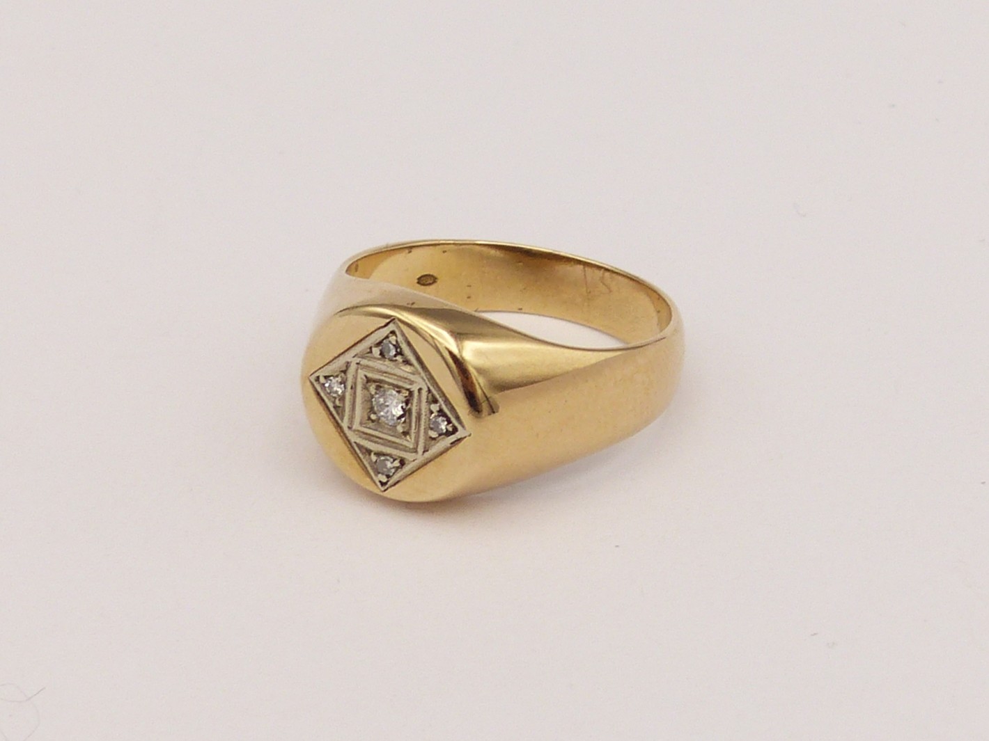 Zlatý pánský prsten s diamanty 5,64g velikost 60