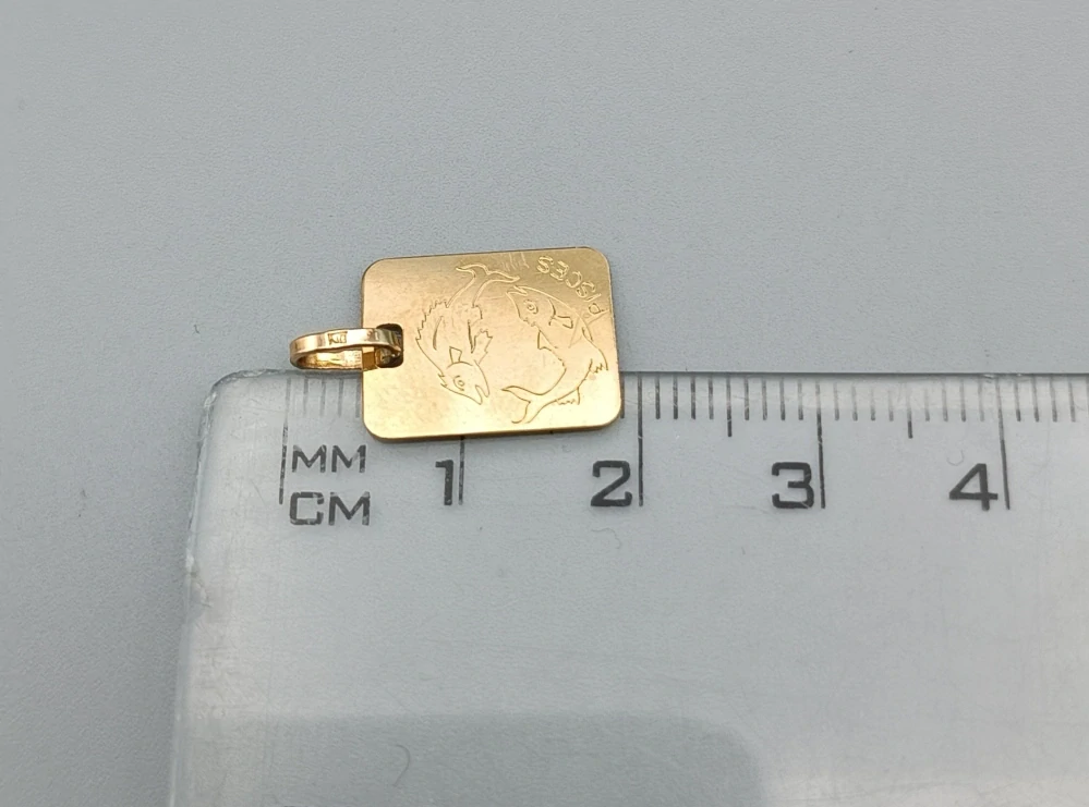 Zlatý přívěsek 0,80g, Ryby