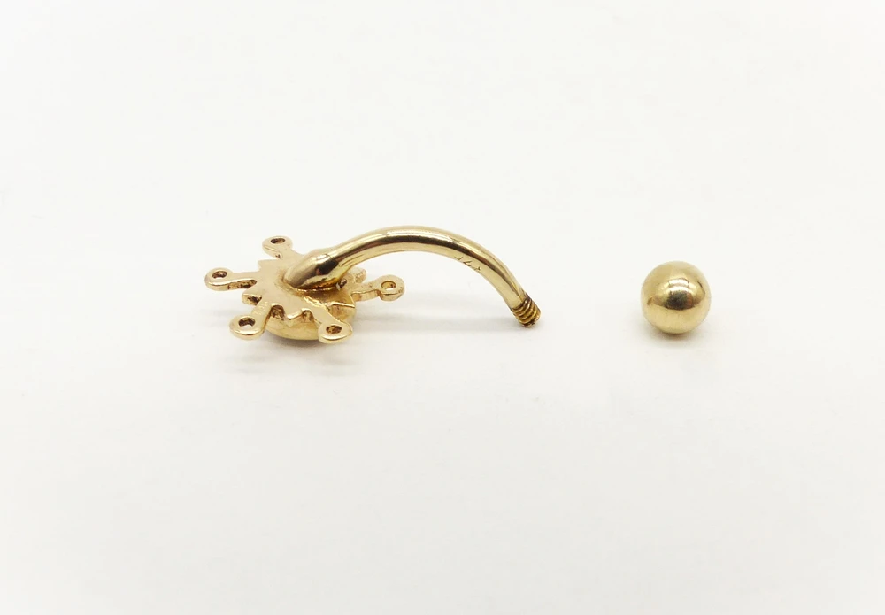 Zlatý piercing 1,70g, do pupíku