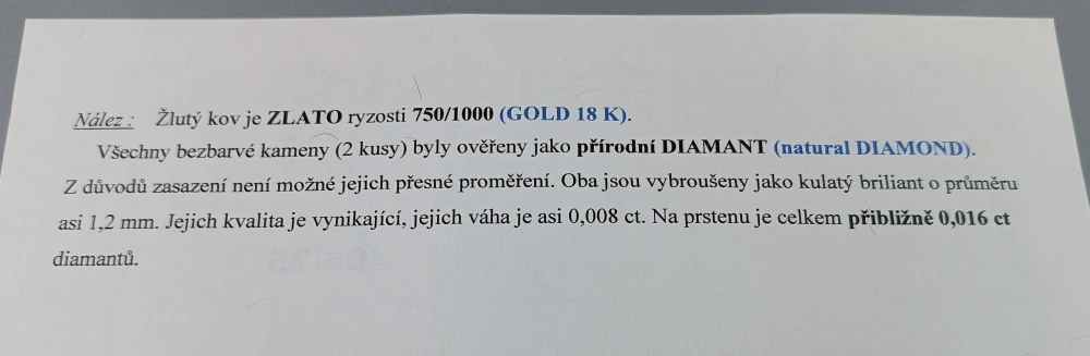 Zlatý prsten s tanzanitem a brilianty 7,30g velikost 54