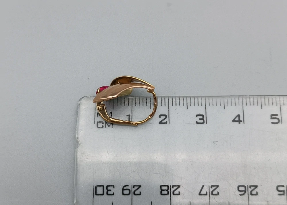 Zlaté náušnice 3,60g, zapínání na patent
