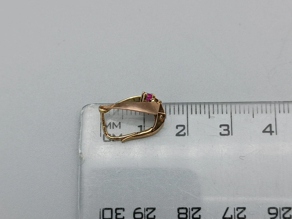 Zlaté náušnice 1,80g, zapínání na patent