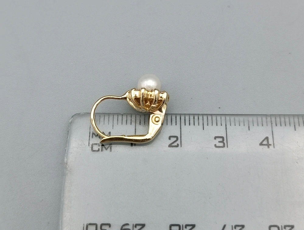 Zlaté náušnice 3,70g, zapínání na patent