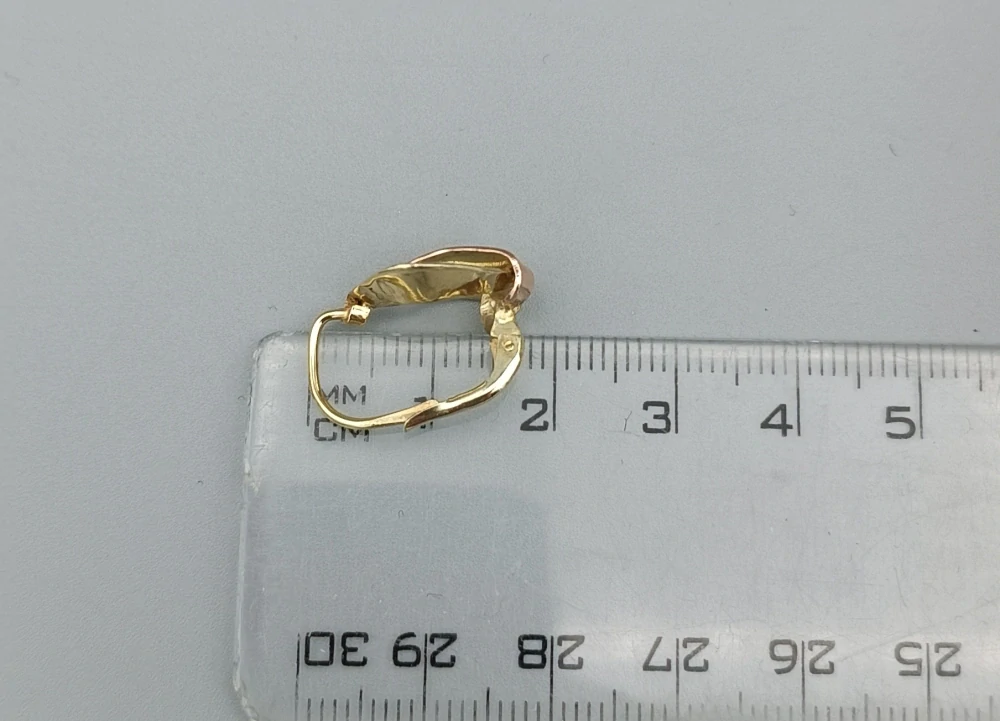Zlaté náušnice 2,80g, zapínání na patent