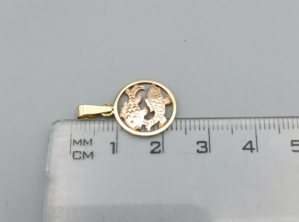 Zlatý přívěsek 0,95g Ryby