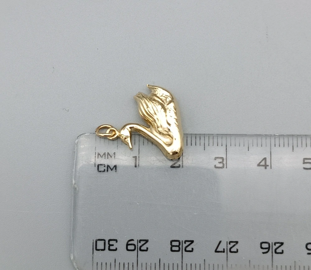 Zlatý přívěsek 1,55g labuť