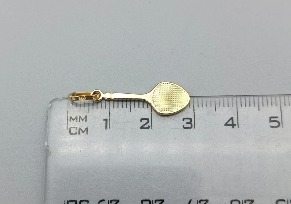 Zlatý přívěsek 1,20g tenisová raketa
