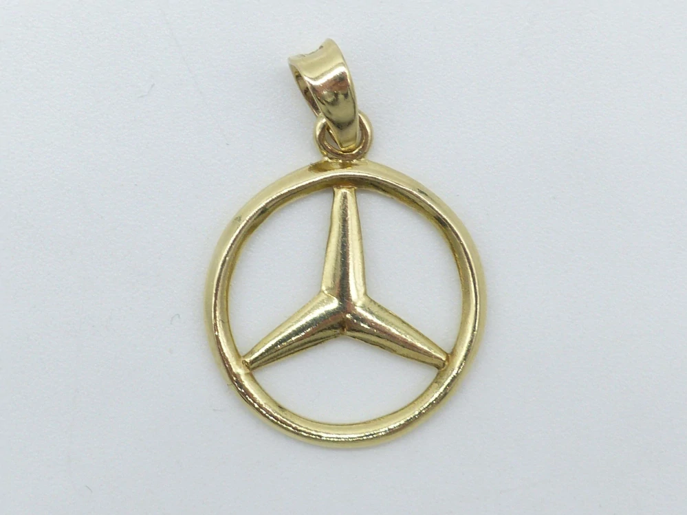 Zlatý přívěsek 1,60g Mercedes