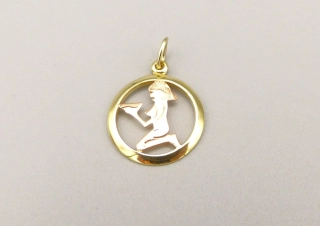 Zlatý přívěsek 0,80g, průměr 13,8mm
