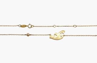 Zlatý náhrdelník 3,70g brilianty