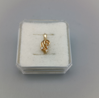 Zlatý přívěsek s diamanty 0,70g