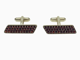 Stříbrné manžetové knoflíky 11,75g granát