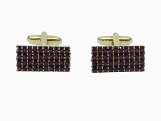 Stříbrné manžetové knoflíky 11,35g granát