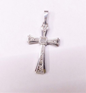 Zlatý přívěsek 2,10g s diamanty