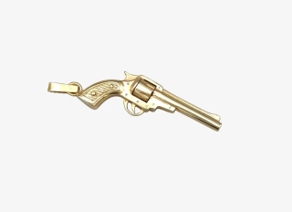 Zlatý přívěsek 16,25g, revolver