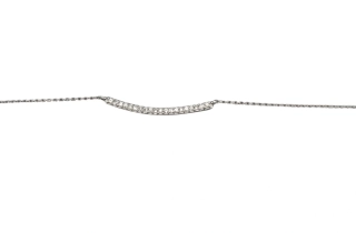 Zlatý náhrdelník s diamanty 1,15g, 42 a 45 cm