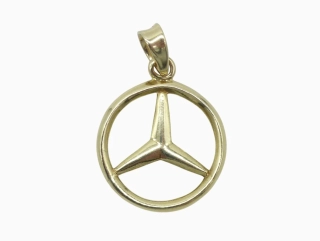 Zlatý přívěsek 1,60g Mercedes