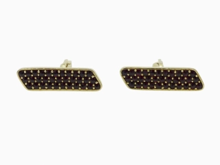Stříbrné manžetové knoflíky 12g granát