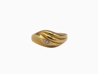 Zlatý prsten s diamantem 1,23g velikost 57